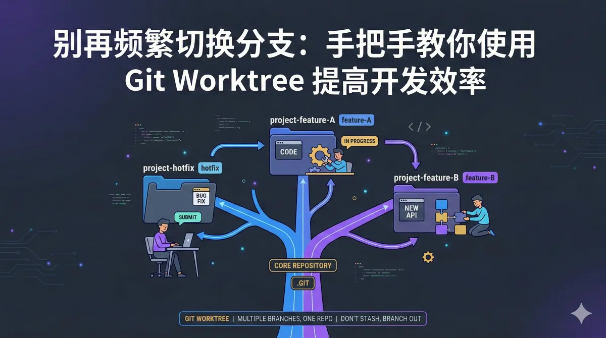 别再频繁切换分支：手把手教你使用 Git Worktree 提高开发效率