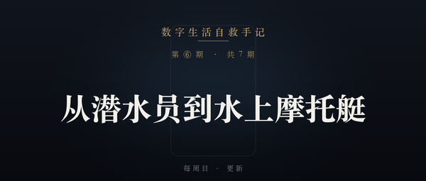 《数字生活自救手记》第 6 篇封面