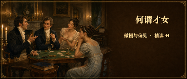 傲慢与偏见精读第 44 篇封面，主题为何谓才女
